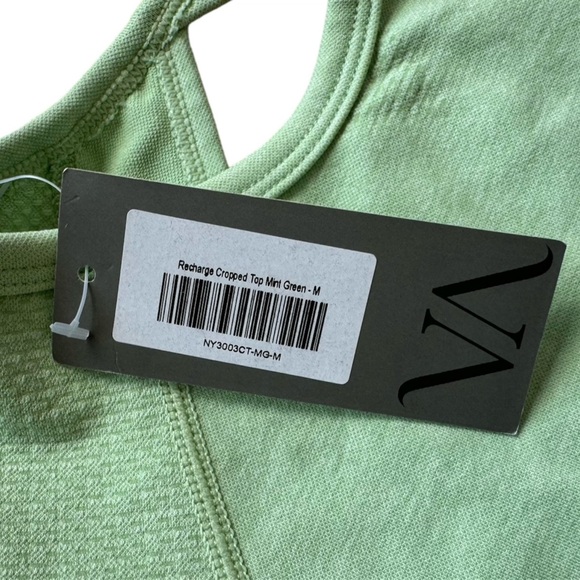 Vitae Apparel Recharge LS Crop Top Lime Green Women's Size: M - Picture 3 of 6